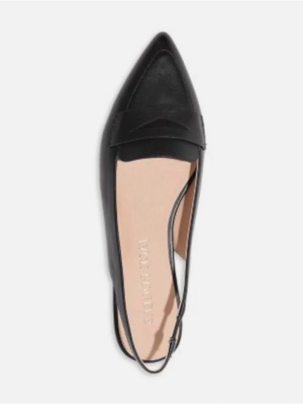 Jack Rogers size 8M black Penny loafer pointed toe sling backs New in the box